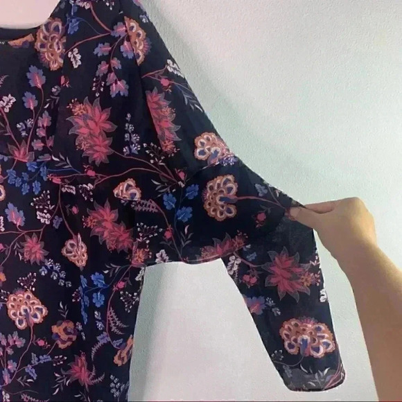 Ella Moon one Shoulder Floral Ruffle Dress m - Picture 6 of 9